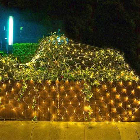 Bright Solar Christmas Lights Tree Net Led Decoration Garden Garland