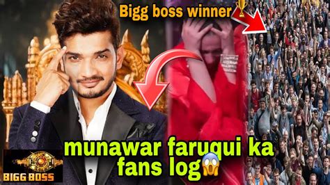 Bigg Boss 17 Munawar0018 Ka Fans Log😱munawar Faruqui He Winning🏆ho Ga