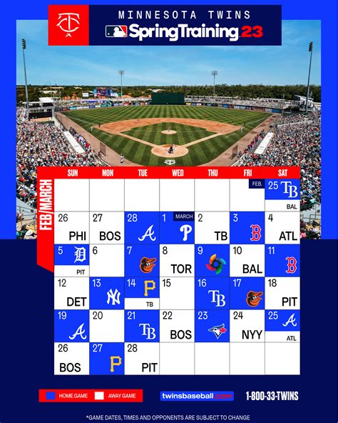 Printable Schedule | Minnesota Twins