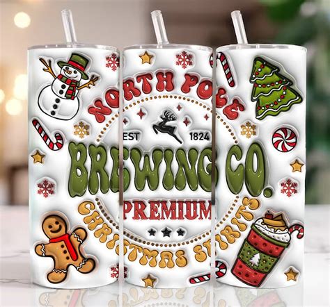 D Northpole Brewing Co Christmas Spirits Inflated Tumbler Wrap D