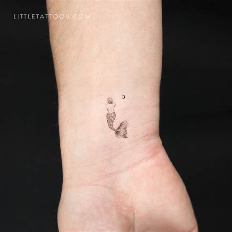 Mermaid And Moon Temporary Tattoo - Set of 3 – Little Tattoos