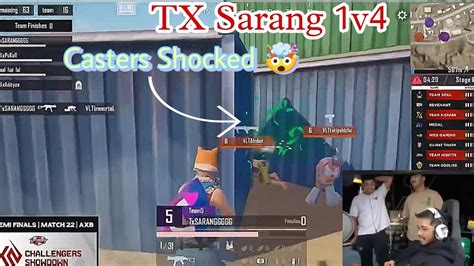 TX Sarang Unbelievable 1v4 Casters Shocked YouTube