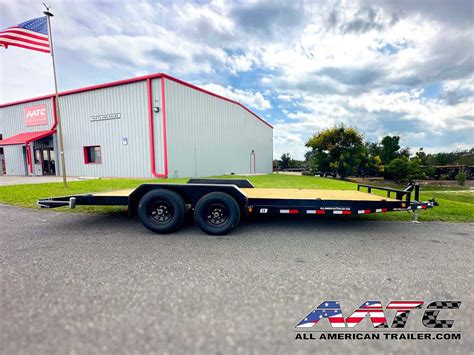 20' CAR HAULER TRAILER - 10,000 GVWR W/ 5' SLIDE IN RAMPS - CE-202-SIR | All American Trailer ...