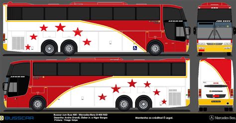 Desenho Ônibus Busscar Jum Buss 400 BT Viagens e Turismo