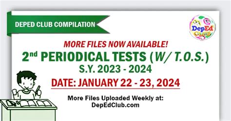 Update 2nd Periodical Test With TOS Compilation SY 2023 2024 Tests