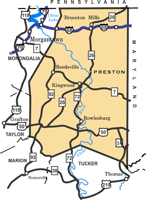 Preston County Wv Map - Alanna Leontyne