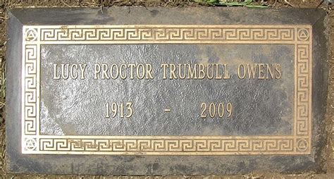 Lucy Procter Trumbull Owens Find A Grave Memorial