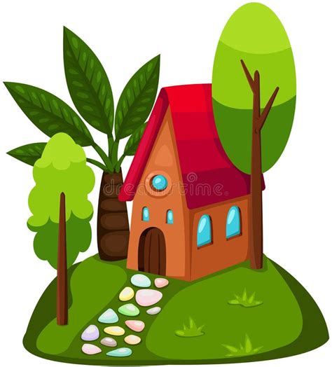 Beautiful Tree House Cartoon Stock Vector Illustration Of Structure