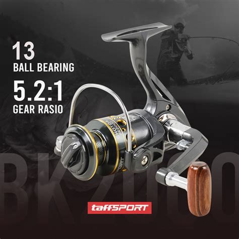 Taffsport Ghotda Reel Pancing Spinning Fishing Bb Bk