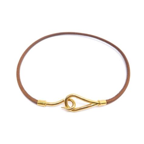 Collier Hermes Jumbo Cm Cuir Marron Boite Bracelet