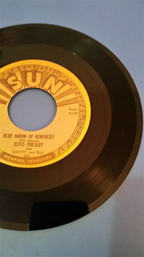 Popsike Original 1954 Elvis Presley 45 Record SUN 209 THAT S ALL