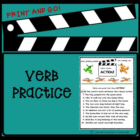 Verbs- Lights, Camera, ACTION! | Made By Teachers