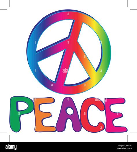 Peace Text With Peace Sign Symbols Stock Vector Image And Art Alamy