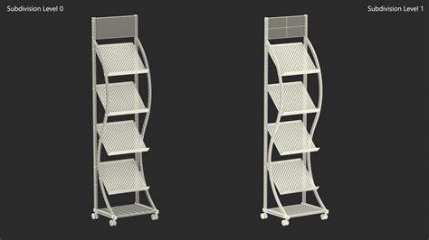 Magazine Rack Mockup Black 3d Model 19 3ds Blend C4d Fbx Max