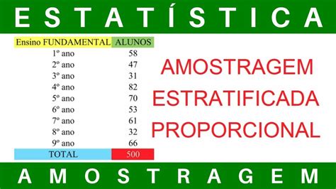 Probabilidade E EstatÍstica 📊 Amostragem Estratificada Proporcional