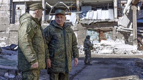 Russian Defence Minister Shoigu Visits Troops In Ukraine World News