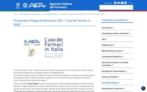 Rapporto Osmed Sulluso Dei Farmaci In Italia Contributo Di