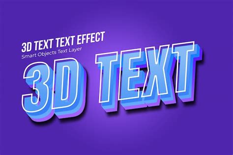 Efeito De Texto 3d PSD Premium