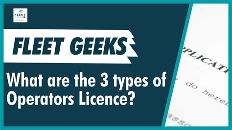 What Are The Types Of Goods Vehicle Operator Licence Incl Restricted