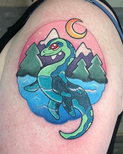 Cool Cryptid Tattoos From The Mothman To Nessie Monster Tattoo