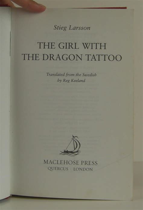 The Girl With The Dragon Tattoo Stieg Larsson 1st Edition