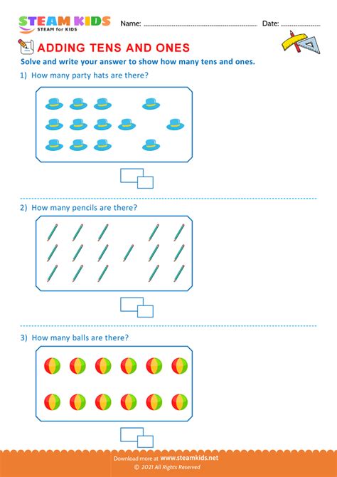 math worksheet add tens   upto  worksheet  steam kids
