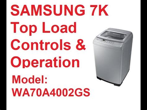 Samsung Fully Automatic Topload Washing Machine Operation Explained