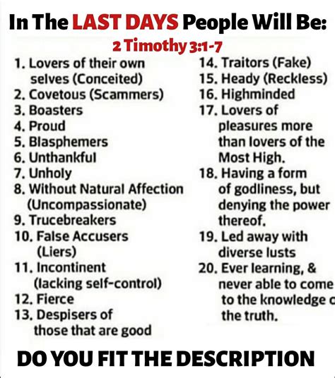 2 Timothy 31 7 Kjv Revelation Bible Study Bible Study Scripture