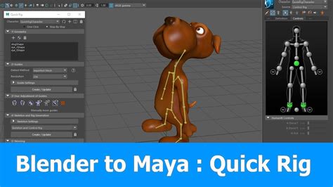 Blender To Maya Rigging Quick Rig YouTube