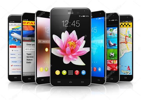 Modern touchscreen smartphones Stock Photo by ©scanrail 111282556