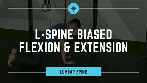 L Spine Biased Flexion And Extension Lumbar Spine Mobility Youtube