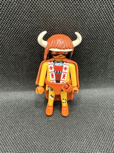 FIGURINE MYSTÈRE PLAYMOBIL Native American Buffalo Chief Warrior Boys