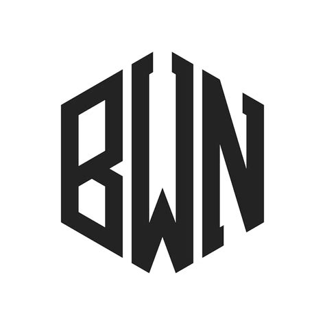 desenho  logotipo bwn letra inicial bwn monograma logotipo usando