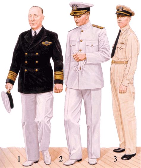 WW2 US Navy Officers Uniforms