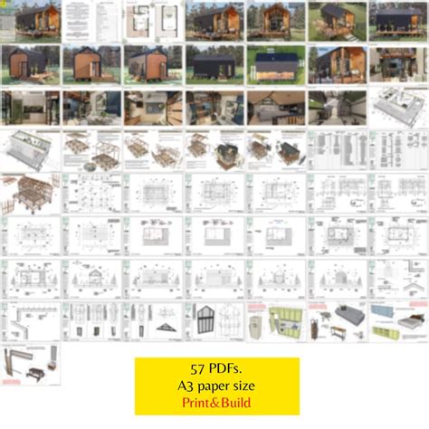 Modern Cabin House Plans 12x20 Log Cabin Floor Plan Small - Etsy