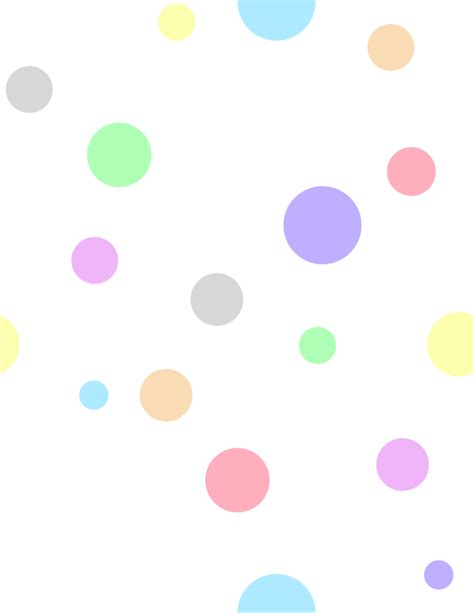 Clipart - Polka Dots, in Pastel Colors