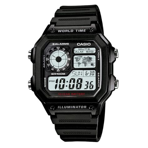 Rel Gio Casio Masculino Preto Digital Ae Wh Avdf Preto Renner