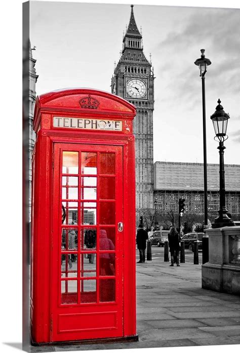 A Traditional Red Phone Booth In London With Big Ben Red Phone Booth