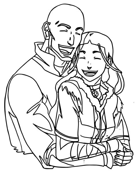 Aang And Katara Fro Cho Avatar Coloring Page Aang Avatar The Last Porn Sex Picture