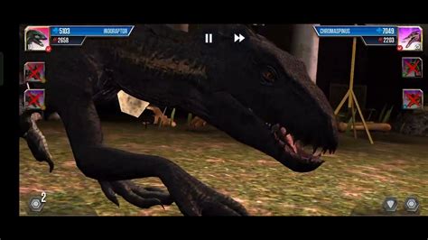 Ostaposaurus Metriaphodon Vs Chromaspinus Giganocephalus Jurassic World The Game 1475 Youtube