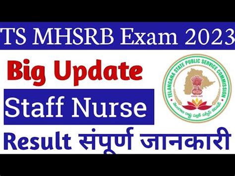 Mhsrb Staff Nurse Result Telangana Staff Nurse Exam Cut Off