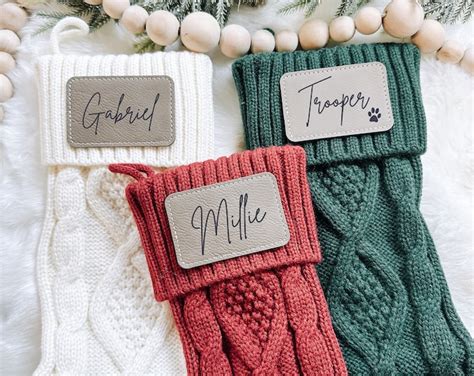 Personalized Christmas Stockings Custom Cable Knit Stocking With Name