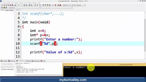 Lecture 15 Scanf Function In C Youtube