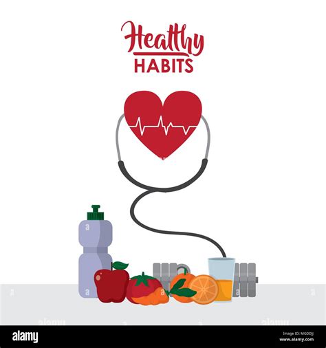 Healthy Habits Lifestyle Concept Stock Vector Image And Art Alamy