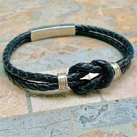 Mens Diy Beaded Leather Knot Bracelet Tutorial