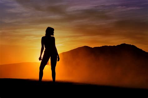 Wallpaper Sunlight Landscape Women Outdoors Model Sunset