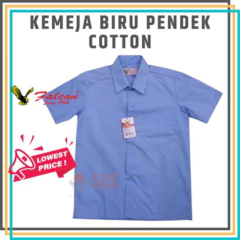 FALCON PREFECT SHORT SLEEVE BLUE SHIRT KEMEJA PENGAWAS LENGAN PENDEK