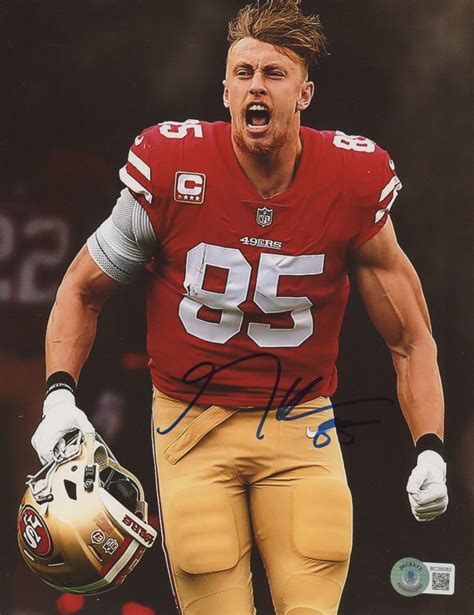 George Kittle Signed Ers X Photo Beckett Coa Pristine Auction