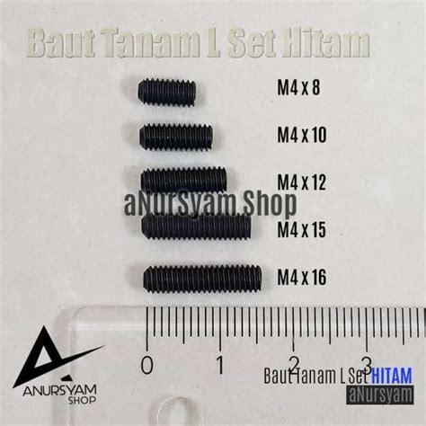 Jual Baut Tanam M X Hitam L Set M X Hitam Di Seller Anursyam