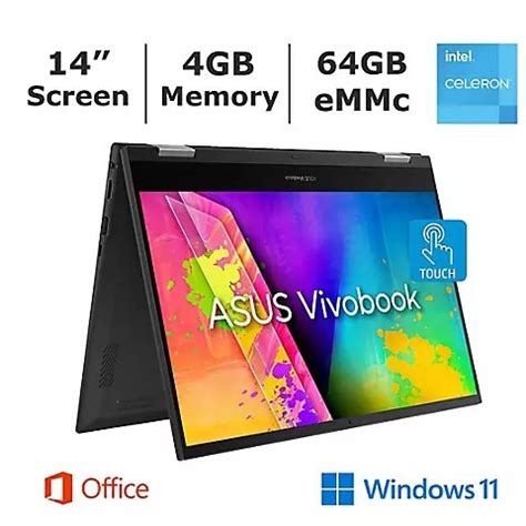 Asus Vivobook Go Flip J Ka Ds T In Laptop Intel Celeron